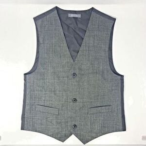 Van Heusen Black & Gray Vest 3 Button Front Boys Shirt Size 12